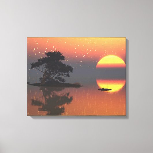 60" x 40" キャンバスアート "日の出" イメージ (正面)