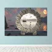 60" x 40" Canvas Art w' "Portal in Time" image キャンバスプリント (インサイチュ (ウッドフロア))
