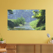60" x 40" Canvas Art with "Babbling Brook" image キャンバスプリント (インサイチュ (リビング))