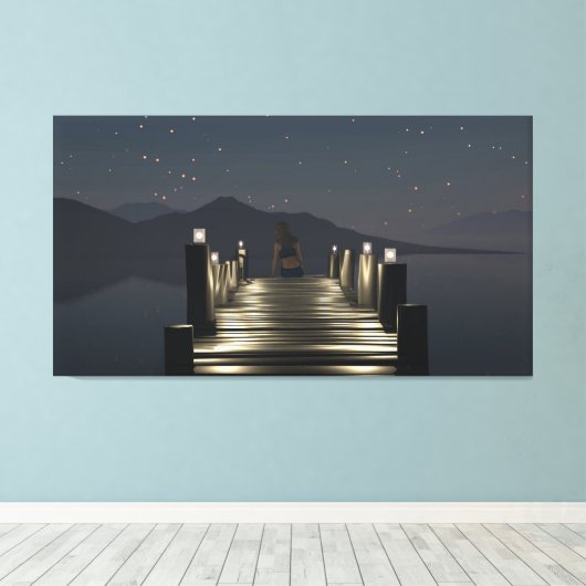 60" x 40" Canvas Art with "Dockside" image キャンバスプリント (インサイチュ (ウッドフロア))