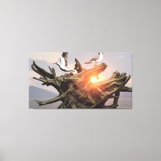 60" x 40" Canvas Art with "Driftwood" image キャンバスプリント (正面)