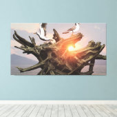 60" x 40" Canvas Art with "Driftwood" image キャンバスプリント (インサイチュ (ウッドフロア))