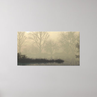 60" x 40" Canvas Art with "Foggy Dawn" image キャンバスプリント