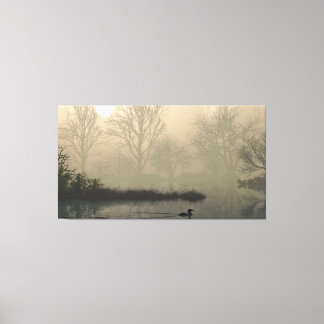 60" x 40" Canvas Art with "Foggy Dawn" image キャンバスプリント