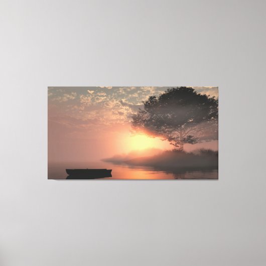 60" x 40" Canvas Art with "Misty Island" image キャンバスプリント (正面)