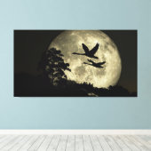 60 x 40 Canvas Art with "Swans in the Moon" image キャンバスプリント (インサイチュ (ウッドフロア))