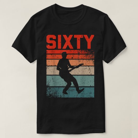 60 Year Old60th Birthday Man Guitar Player Guitari Tシャツ (デザイン正面)