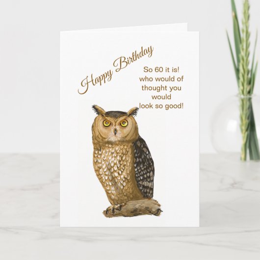 60 year old Birthday Card  サンキューカード (正面)