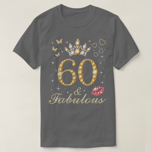 60 Years Old Gifts 60 & Fabulous Since 1962 60th B Tシャツ (デザイン正面)