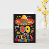 60 years old let's fiesta 60th birthday mexico 5 カード (黄色い花)