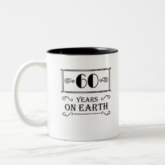 60 years on earth ツートーンマグカップ