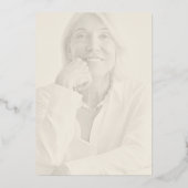 60 Years Young Birthday Party White & Gold Luxury 箔招待状 (裏面)