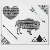 60lbラッピング紙ボホバッファロートライバルパテ ラッピングペーパー (フラット)