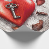 60lbラッピング紙転がカントリーウッド鍵へ ラッピングペーパー (角)