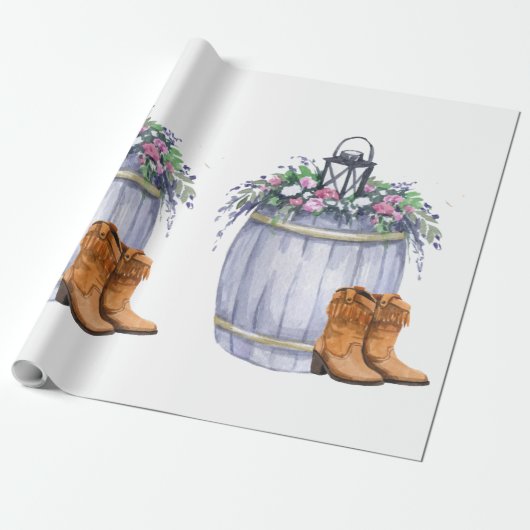 60lbラッピング紙転がサマーカントリーウェディングRu ラッピングペーパー (アンロールド)