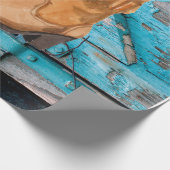 60lbラッピング紙転がブルーウッドバーンドアブーツ ラッピングペーパー (角)