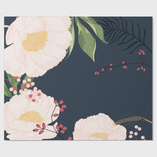 60lbラッピング紙転がベビーピンクのコスモス ラッピングペーパー (フラット)