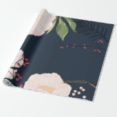 60lbラッピング紙転がベビーピンクのコスモス ラッピングペーパー (アンロールド)