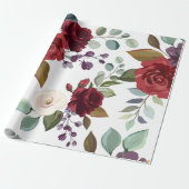 60lbラッピング紙転がホワイトローズ金ゴールド幾何学模様 ラッピングペーパー (アンロールド)