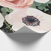 60lb包装紙ロール幾何学的な庭の黒 ラッピングペーパー (角)