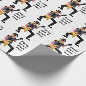 60Mens 🎸🤣ロックスター誕生日ギターファンキーおもしろい ラッピングペーパー (角)