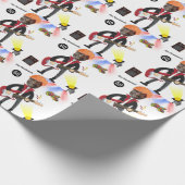 60Mens 🎸🤣ロックスター誕生日ギターファンキーおもしろい ラッピングペーパー (角)