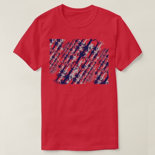 60sおよび70sスタイルAxolotl対角線パターン Tシャツ (デザイン正面)