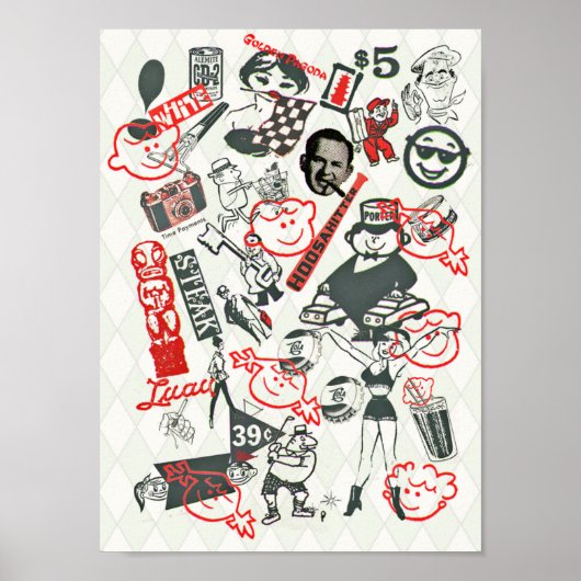 60sのベク広告タコラージュ –  ポスター (正面)