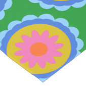 60sカラフル明モダン花マンダラパターン ミディアムテーブルランナー (コーナー)