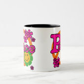 60sスタイルの平和 ツートーンマグカップ (中央)