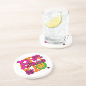 60sスタイルの平和Tシャツおよびギフト コースター (側面)