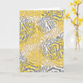 60sデザイン折モダンり返し空白のグリーティングカード カード (黄色い花)