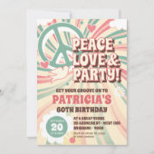 60sヒッピーパーティの招待状 招待状 (正面)