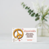 60sヒッピーパーティー赤ちゃんシャワー – おむつラッフル エンクロージャーカード (スタンド正面)