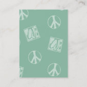 60sヒッピーパーティー赤ちゃんシャワー – ベビー用の本 エンクロージャーカード (裏面)