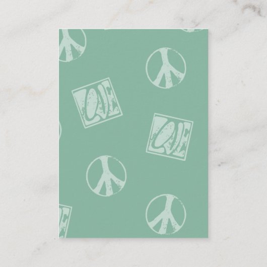 60sヒッピーパーティー赤ちゃんシャワー – ベビー用の本 エンクロージャーカード (裏面)