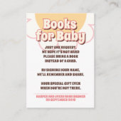 60sヒッピーパーティー赤ちゃんシャワー – ベビー用の本 エンクロージャーカード (正面)