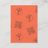 60sヒッピーパーティー赤ちゃんシャワー – ベビー用の本 エンクロージャーカード (裏面)