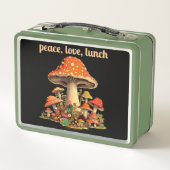 60sピースラブマッシュルームヒッピー メタルランチボックス (裏面)