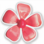 60sピーチモダンデイジーフラワー春の結婚式シール シール (正面)