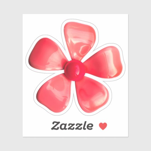 60sピーチモダンデイジーフラワー春の結婚式シール シール (シート)