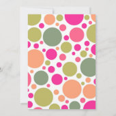 60sフラワーパワーベビーシャワー招待状 招待状 (裏面)