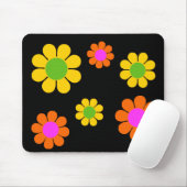 60sフラワーパワー マウスパッド (マウス)
