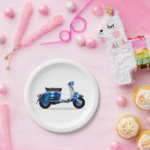 60sモータースクーター ペーパープレート (パーティー)