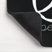 60sレトロのピースサイン マウスパッド (コーナー)