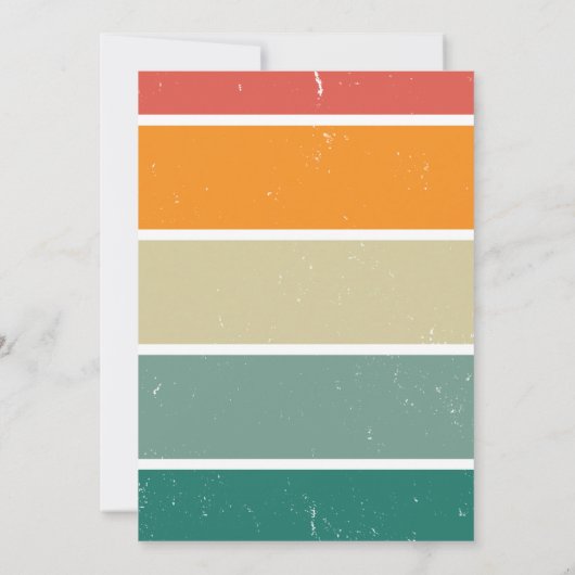 60sレトロビニールGroovyベビーシャワー招待状 セーブザデート (裏面)