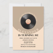 60sレトロGroovy大人の誕生日パーティー任意の年齢Invi 招待状 (正面)