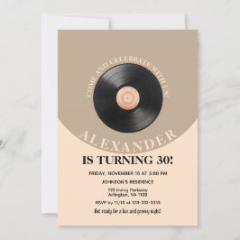 60sレトロGroovy大人の誕生日パーティー任意の年齢Invi 招待状