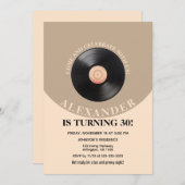 60sレトロGroovy大人の誕生日パーティー任意の年齢Invi 招待状 (正面/裏面)