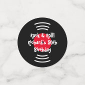 60sロック&転がテーマ誕生日パーティ紙吹雪 コンフェッティ (スモール正面)